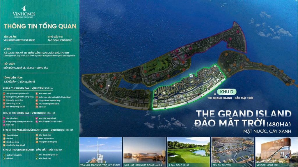 The Grand Island – Đảo Mặt Trời chính là thiên đường riêng tư cho cư dân thượng lưu – nơi mỗi ngày đều là kỳ nghỉ, mỗi khoảnh khắc đều trọn vẹn trong nhịp sống xanh, thông minh và chuẩn mực của Vinhomes Green Paradise.