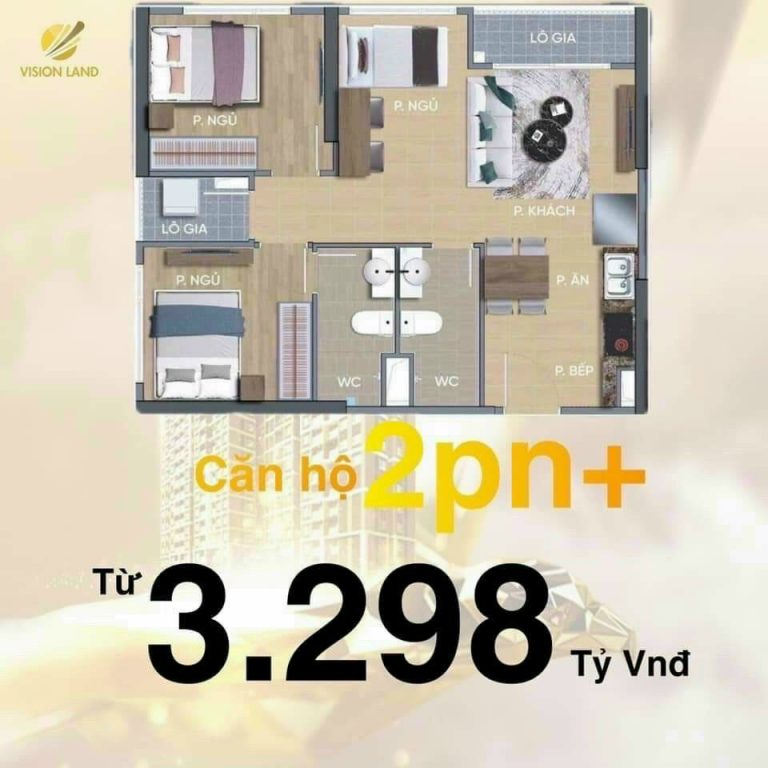 Thiết kế căn hộ 2PN+ và bảng giá dự kiến phân khu The Beverly Solari.