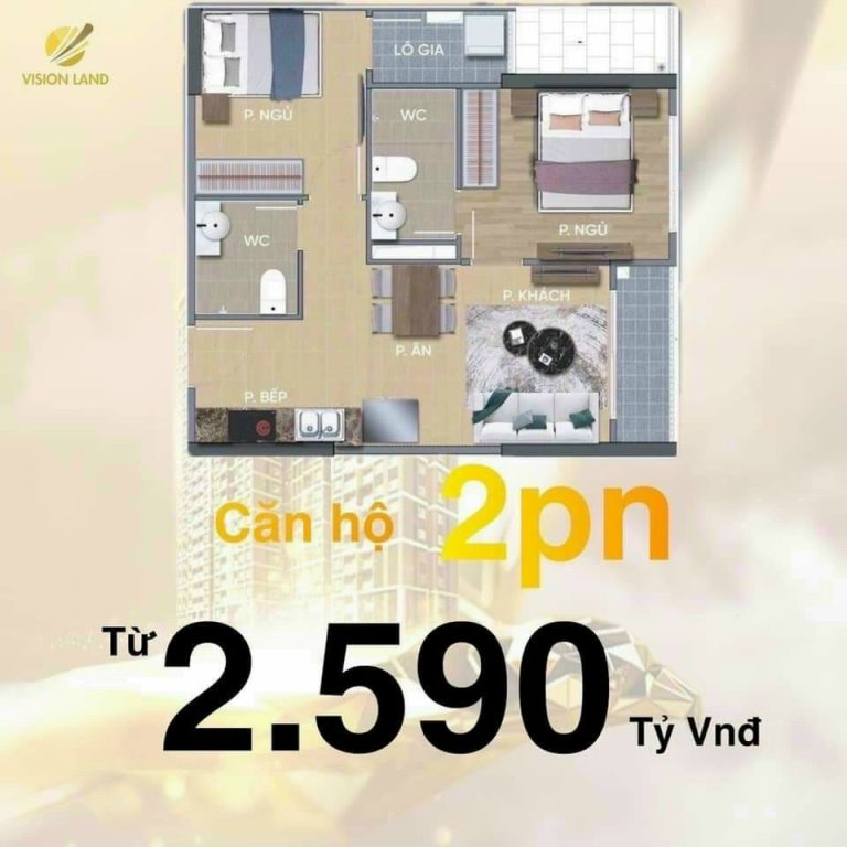 Bảng giá căn hộ 2 phòng ngủ 2WC The Beverly Solari mới nhất từ chủ đầu tư