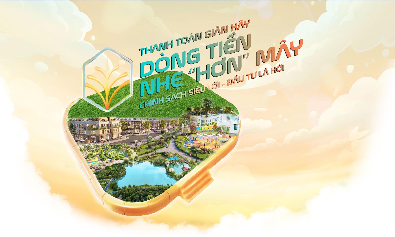 Chính sách siêu lời dòng tiền nhẹ hơn mây Vinhomes Green City