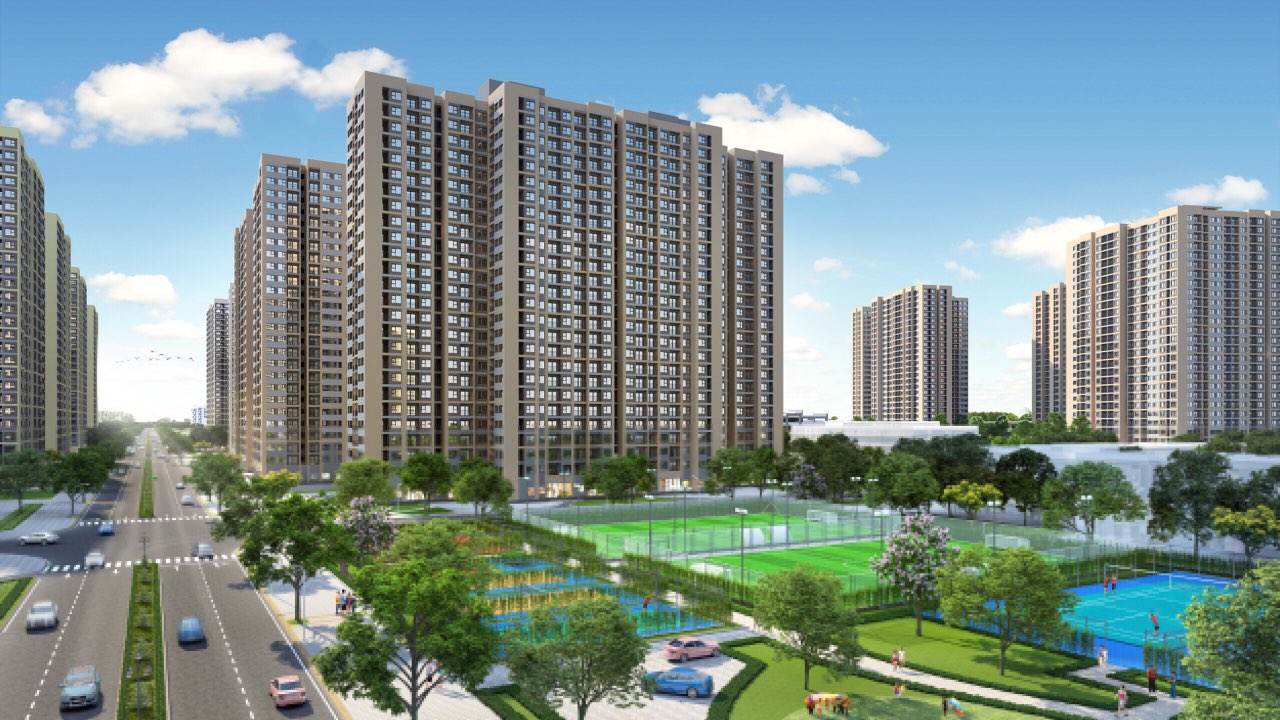Phối cảnh đại đô thị Vinhomes với các dòng sản phẩm Sapphire, Ruby và Diamond đẳng cấp.