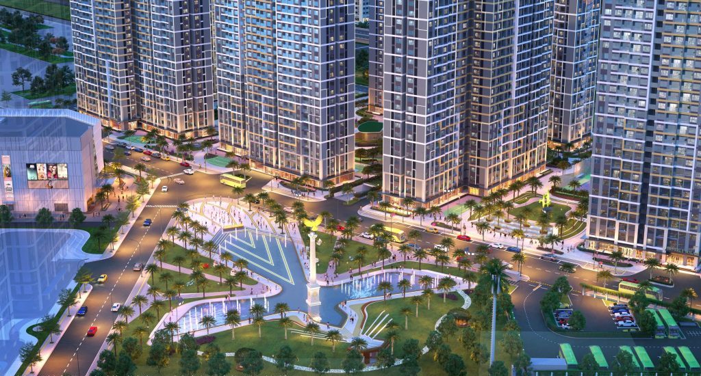 Quảng trường Golden Eagle và các tòa căn hộ phân khu Glory Heights Vinhomes Grand Park