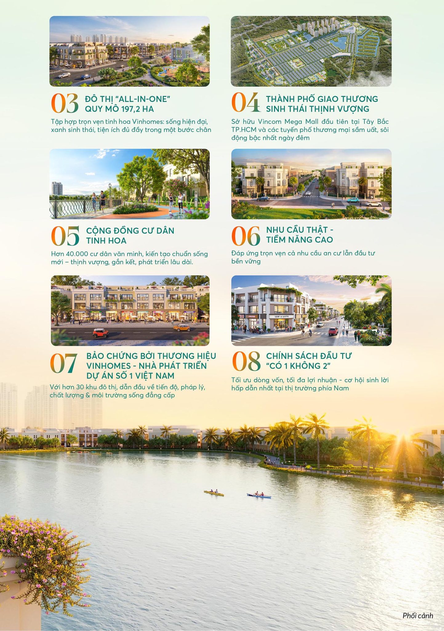 Hệ thống tiện ích All-in-one và chính sách đầu tư hấp dẫn tại Vinhomes Green City Hậu Nghĩa.