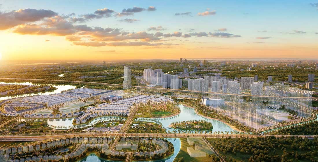 Phối cảnh tổng thể dự án Vinhomes The Beverly trong lòng đại đô thị Vinhomes Grand Park Thủ Đức.
