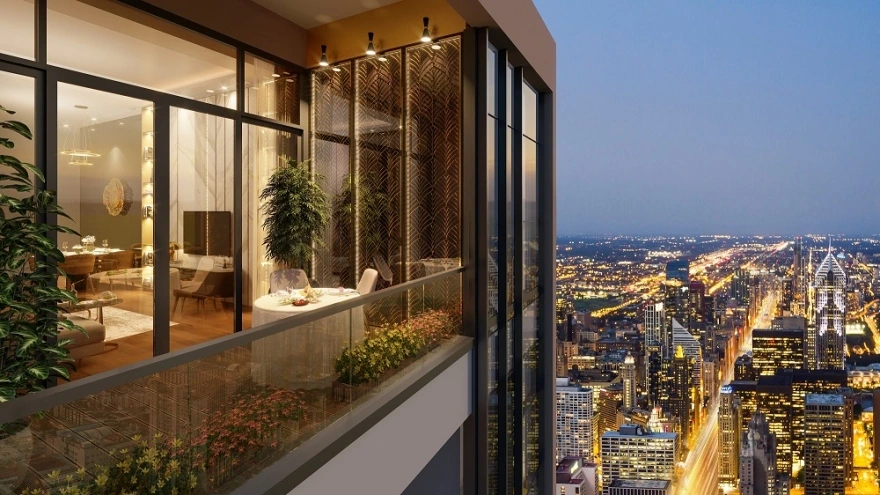 Tầm nhìn panorama đắt giá từ ban công căn hộ siêu sang phân khu Vinhomes Diamond