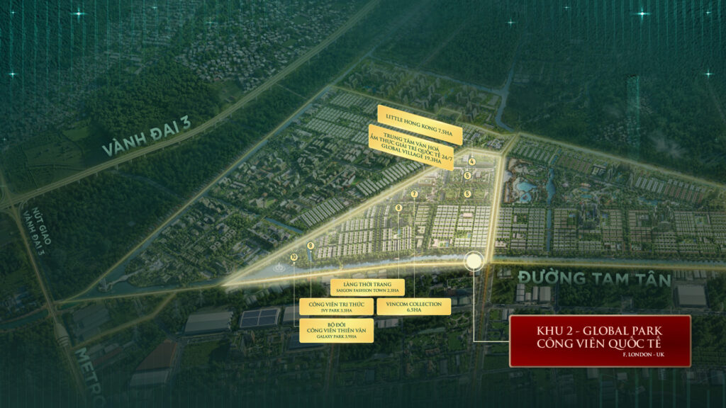 Phân khu Global Park - Nhịp đập trung tâm sầm uất