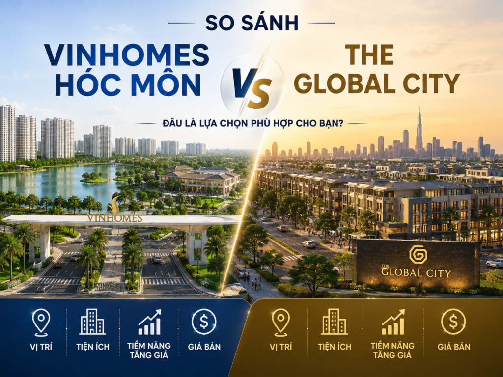 So sánh Vinhomes Hóc Môn và The Global City