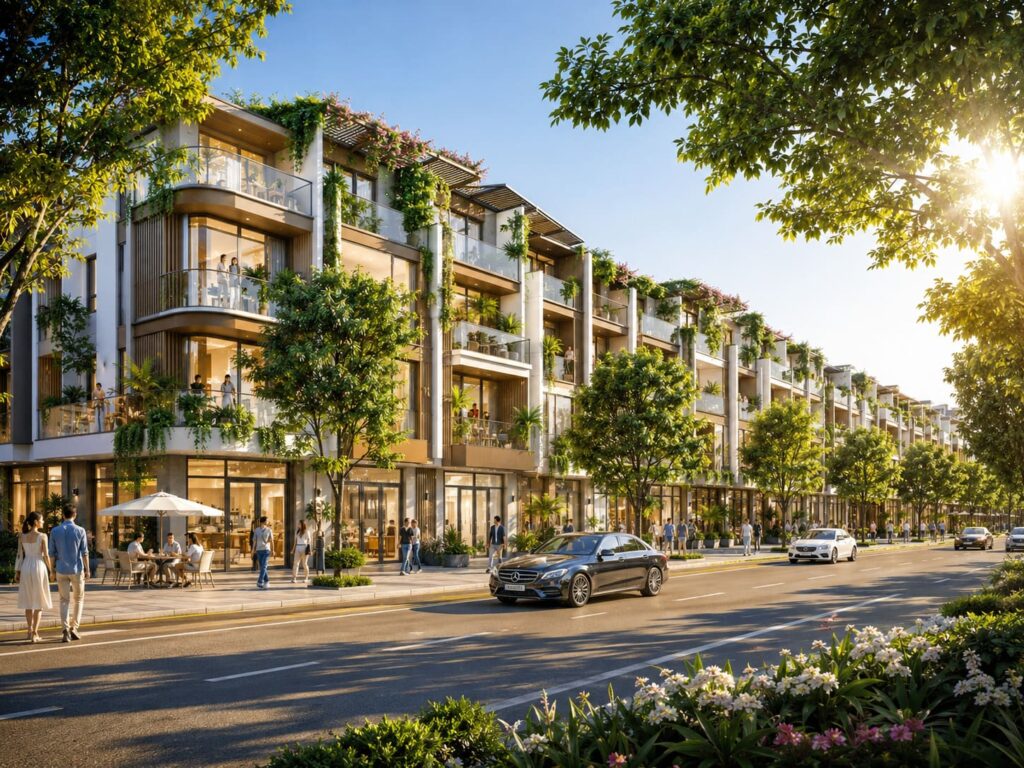 Phong cách kiến trúc thiết kế nhà phố Vinhomes Hóc Môn