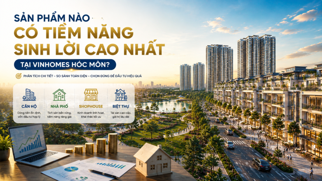 Sản phẩm có tiềm năng sinh lời cao nhất tại Vinhomes Hóc Môn